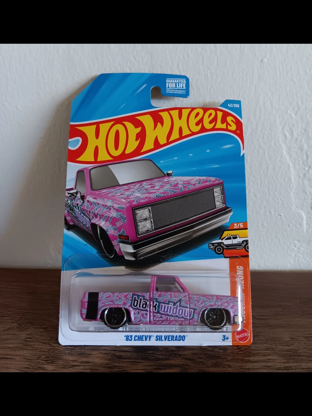 Hot Wheels '83 Chevy Silverado Black Widow - Pink